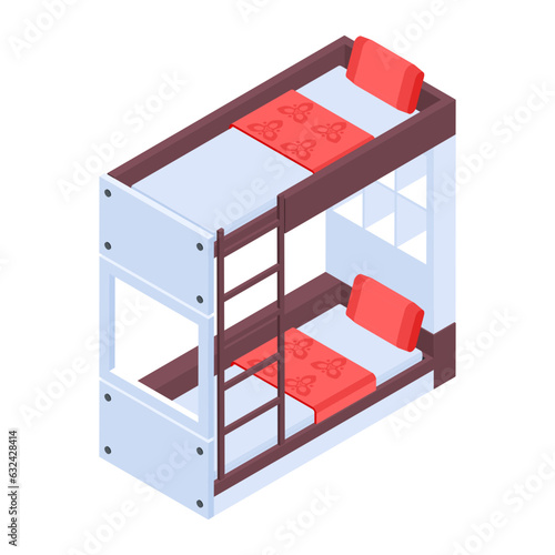Pack of Modern Bedrooms Isometric Icons  

