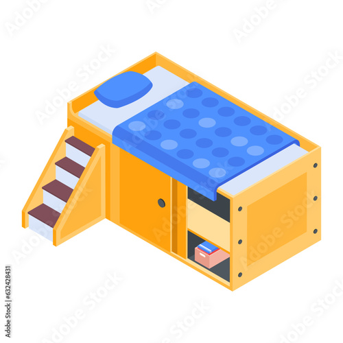 Pack of Modern Bedrooms Isometric Icons  

