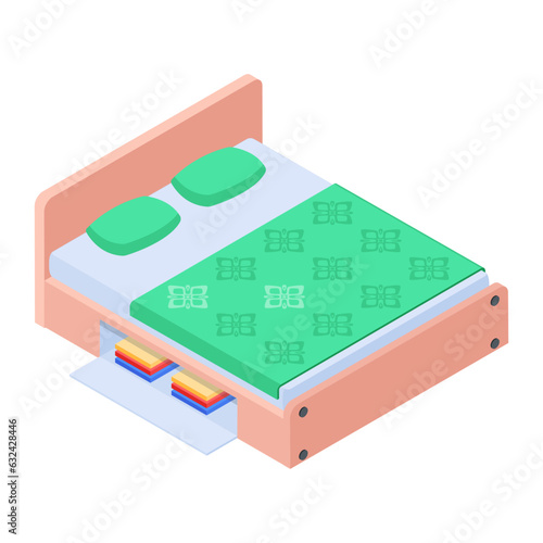 Pack of Modern Bedrooms Isometric Icons  

