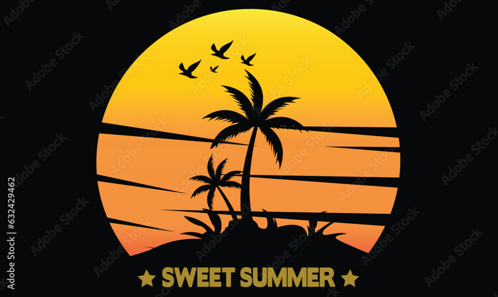 Sweet summer T shirt design