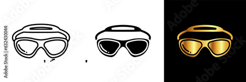 The Swimming Goggles Icon represents a crucial piece of equipment for swimmers, providing clear vision and protection while underwater. 