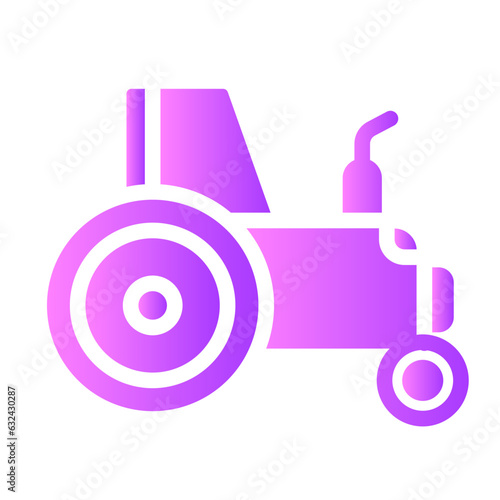 tractor line icon 