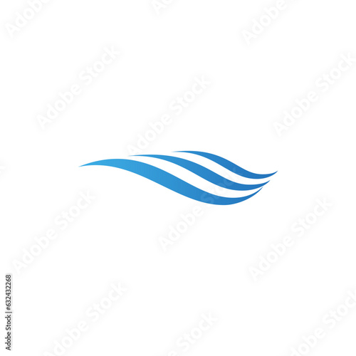 Wave ocean water logo vector image