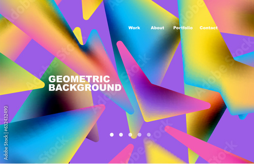 Broken pieces abstract background. Trendy background for your landing page design, concept of web page design for website and mobile website