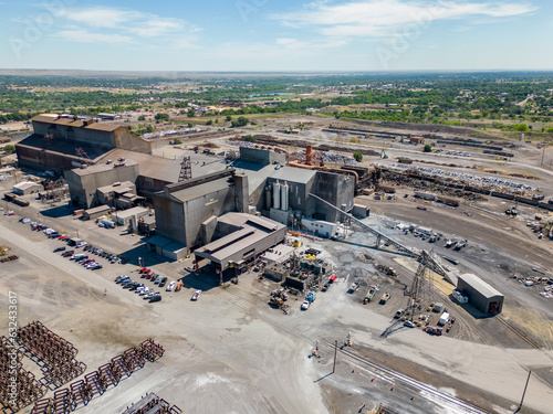 Aerial photo industrial steel mill Pueblo Colorado