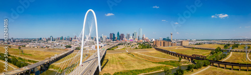 Aerial photo Margaret Hunt Hill Bridge Dallas Texas