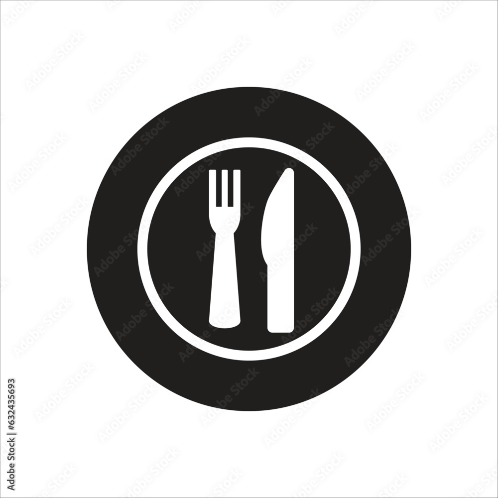 plate vector icon line template plate vector icon line template