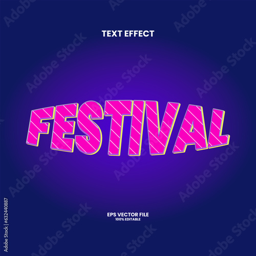 3D pink editable text effect