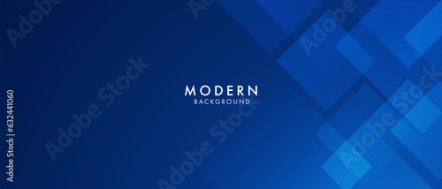 Modern dark blue geometric banner background. vector illustration 