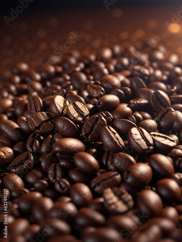 Coffee beans background  perfect for greeting cards. international coffee day