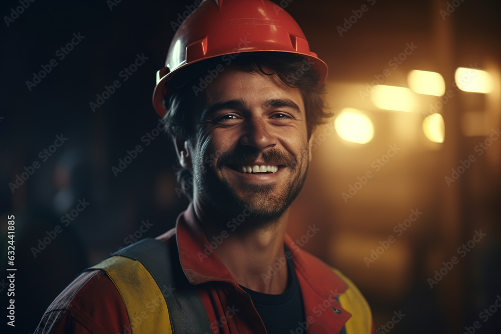Portrait of happy laborer Portrait of happy laborer