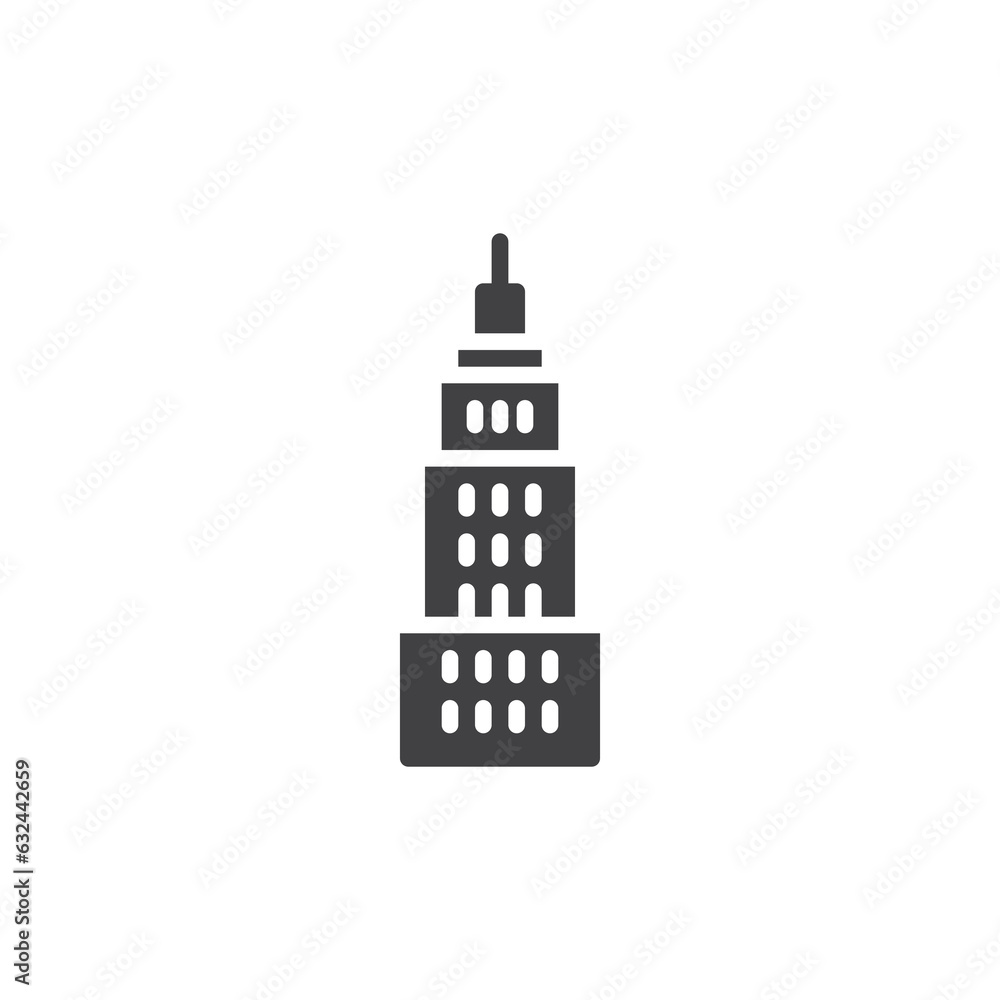 Skyscraper building vector icon