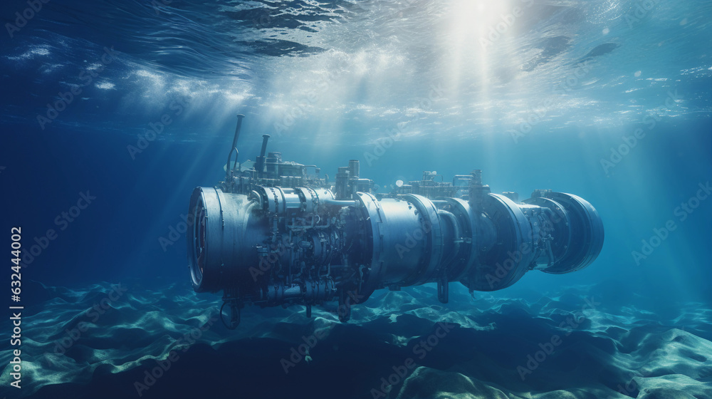 OTEC: Ocean Thermal Energy Conversion. Utilizing temperature differences in ocean water for renewable energy. Generative ai OTEC: Ocean Thermal Energy Conversion. Utilizing temperature differences in ocean water for renewable energy. Generative ai