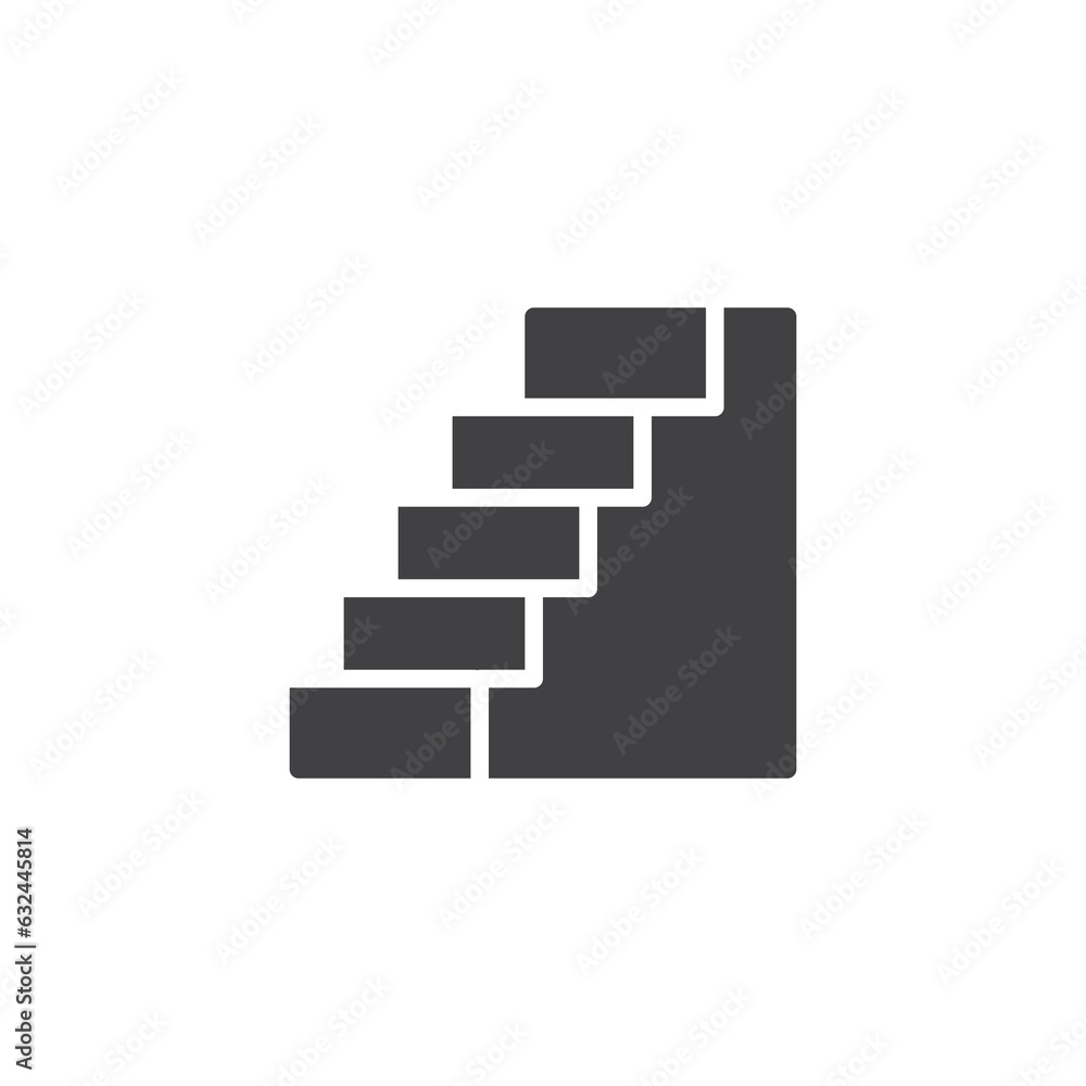 Stairs, staircase vector icon