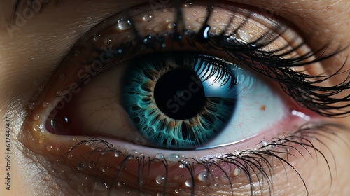 close up eye concept of sad woman tears