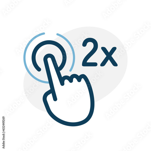 double tap screen concept illustration line icon design editable vector eps10