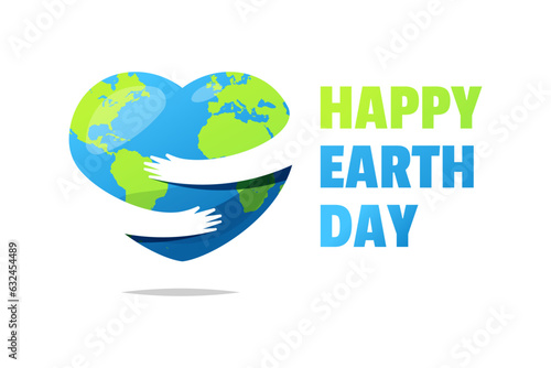 Happy earth day illustration.Vector concepts for graphic and web design.