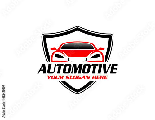 Sports car logo icon set. Motor vehicle silhouette emblems. Auto garage dealership brand identity design elements. Vector illustrations.