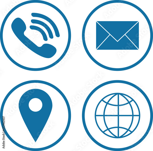contact icons set vector illustration
