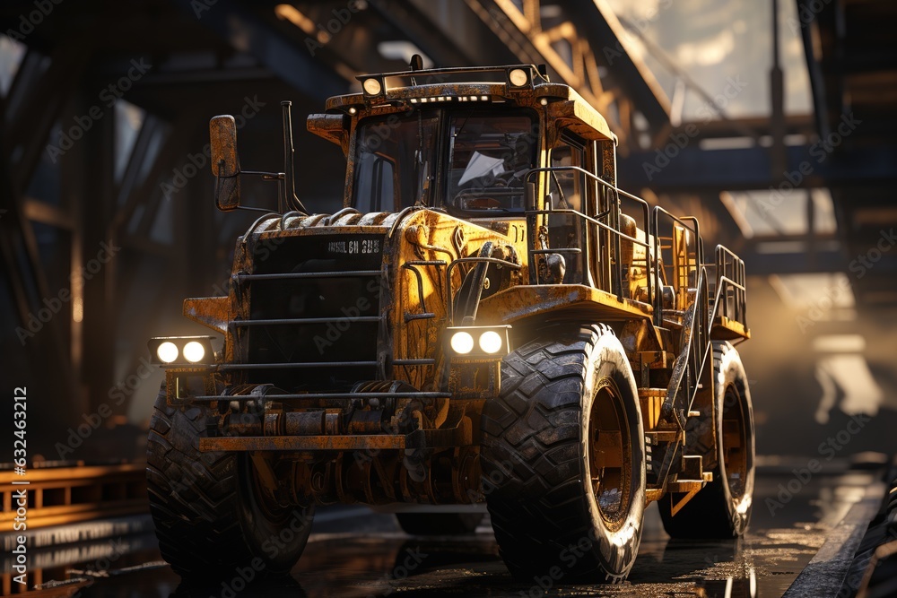 construction worker wearing a hard hat, a reflective vest, and currently working on a high-speed highway construction site. Generated with AI construction worker wearing a hard hat, a reflective vest, and currently working on a high-speed highway construction site. Generated with AI