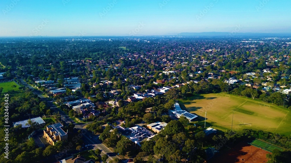 Obraz premium aerial view of a bright sunny day at the beach