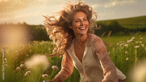 Middle-aged beautiful woman...