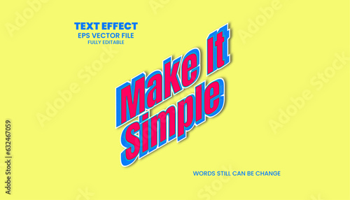 3d text effect simple