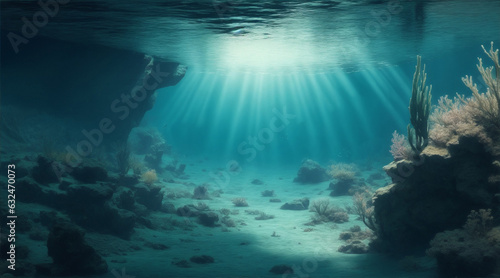 Underwater landscape by Generative AI