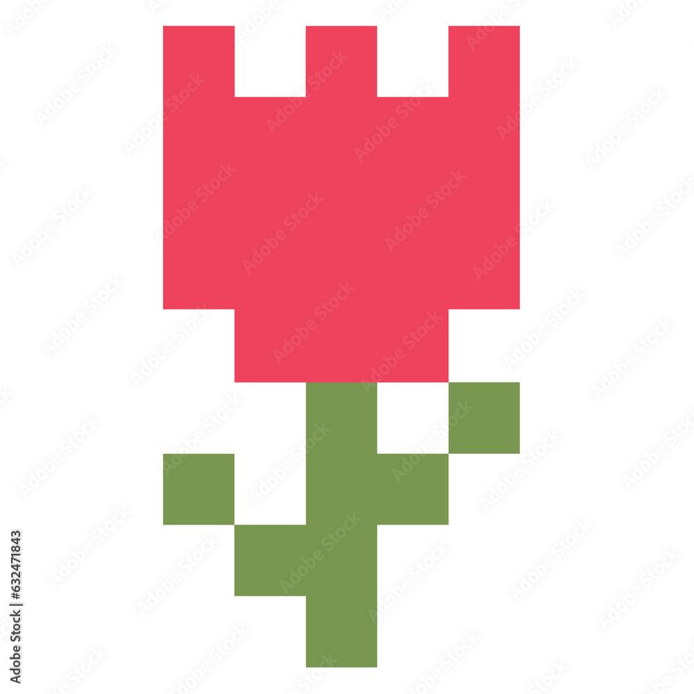 Obraz premium pixel tulip