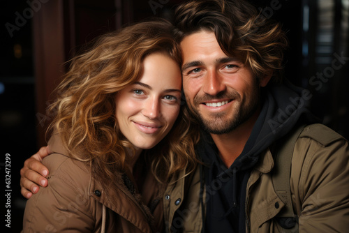 Beautiful woman and a handsome man as a heartwarming couple. Generative AI © piai