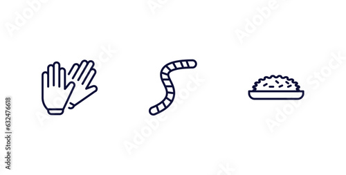 set of food thin line icons. food outline icons included protection gloves, worms, 1642647647693100-24.eps,,,,, vector.