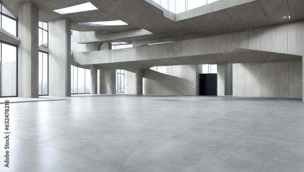 Naklejka premium empty corridor in building