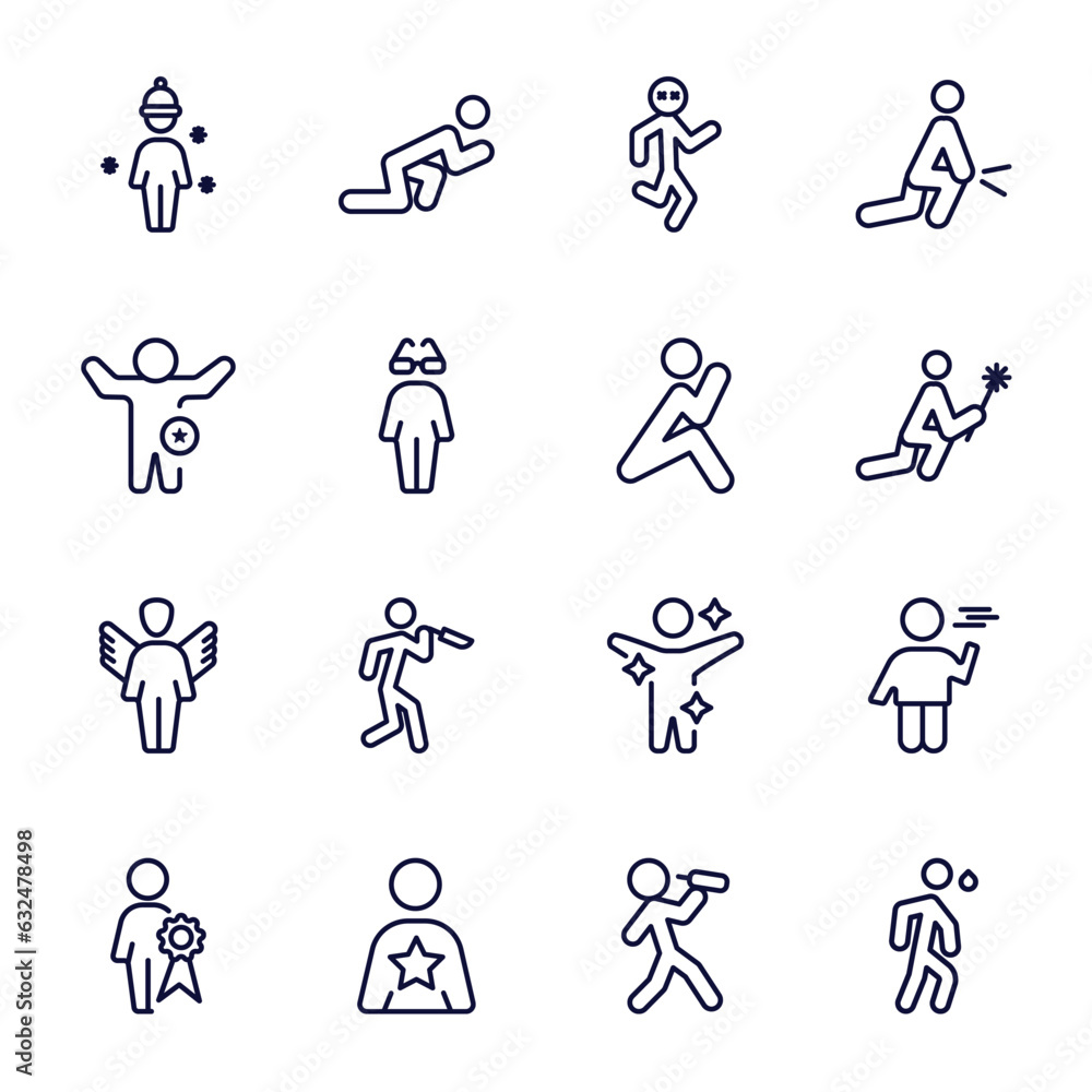 set of feeling and reaction thin line icons. feeling and reaction outline icons such as chill human, crappy human, better human, lonely fantastic special good drained anxious vector.