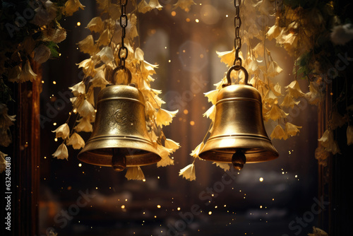 Christmas golden bells