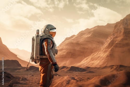astronaut exploring mars, Generative AI