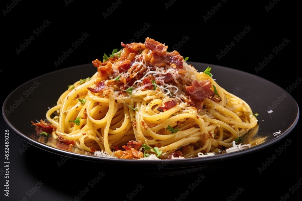 Traditional italian dish spaghetti carbonara. Traditional italian dish spaghetti carbonara.