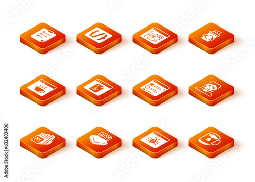 Set Processor, Software, System bug, Browser files, Cup tea with tea bag and Hacker coder icon. Vector