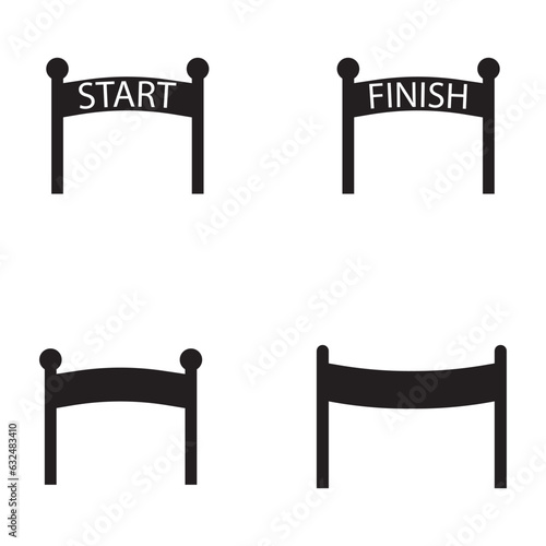 start finish icon vector