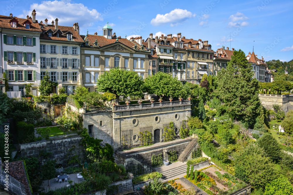 Picturesque Buildings of Bern on a Summer Day - Switzerland Picturesque Buildings of Bern on a Summer Day - Switzerland