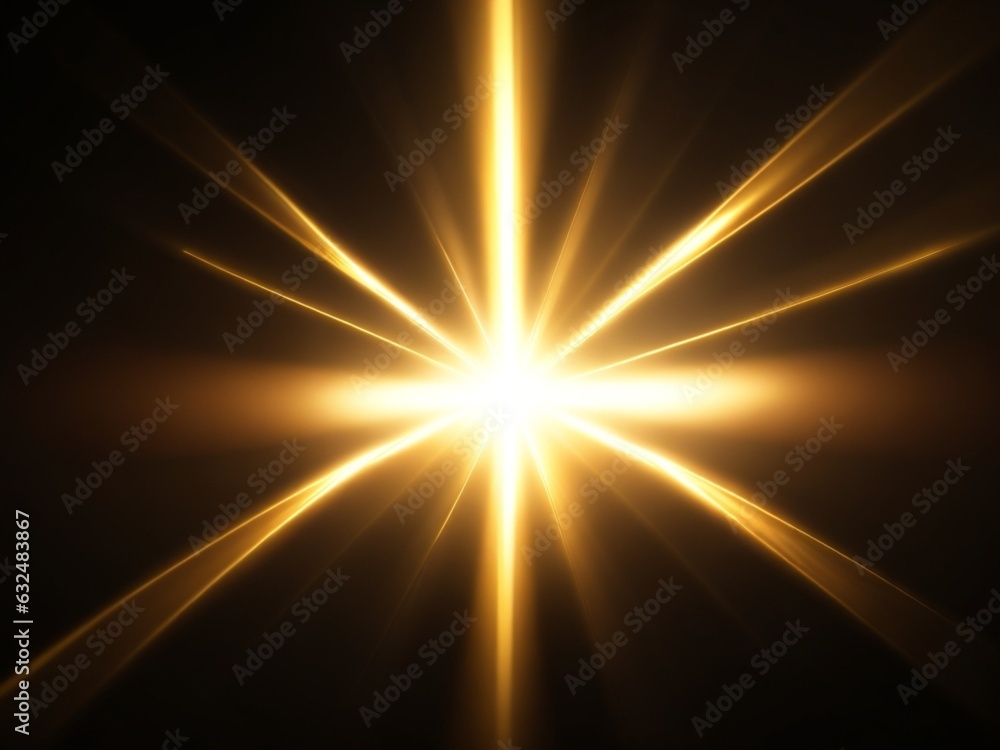 Gold colorful lens flare glowing in background AI Generated Gold colorful lens flare glowing in background AI Generated