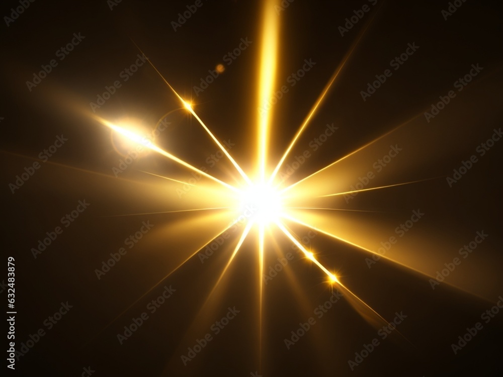 Gold colorful lens flare glowing in background AI Generated Gold colorful lens flare glowing in background AI Generated
