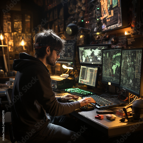 person working on computer