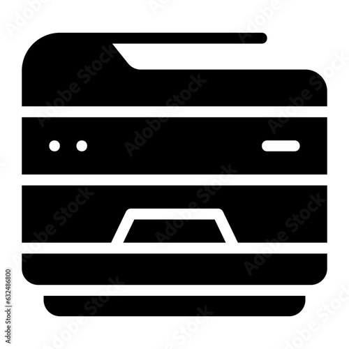 photocopier glyph icon