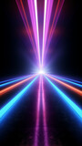Abstract futuristic neon line background. Ultraviolet spectrum. Cyber space. Smartphone wallpaper