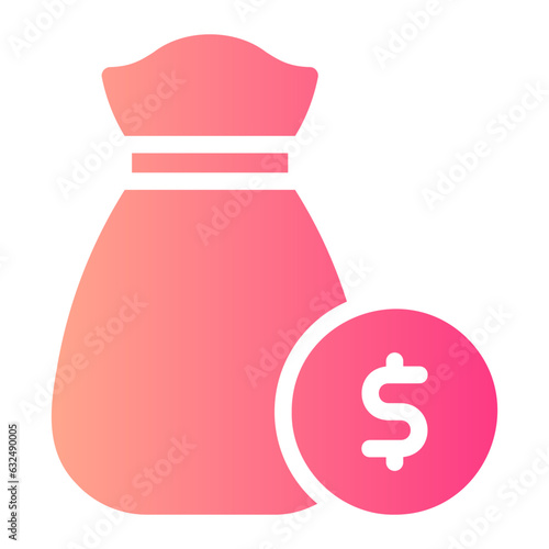 money bag gradient icon