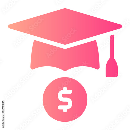education cost gradient icon