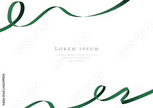 green ribbon design frame
