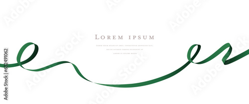 green ribbon design frame