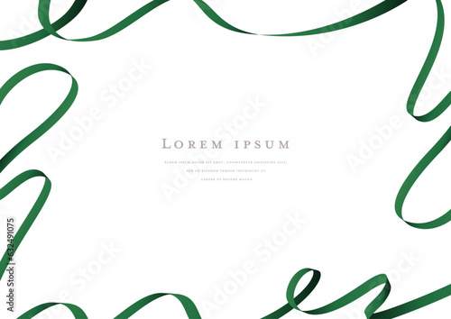 green ribbon design frame
