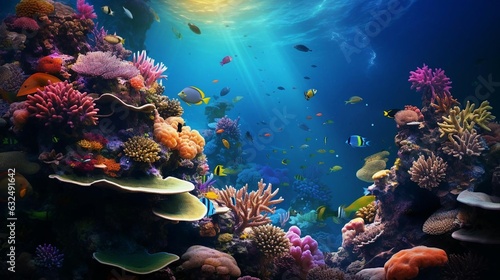 a school of fish in the ocean © KWY